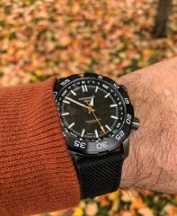 Ward C60 Lympstone on a black hybrid strap