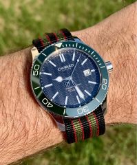 C60 Trident Pro Mk2 Green Bezel - Nato strap