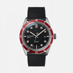 C65 Trident Automatic Black Red - Christopher Ward